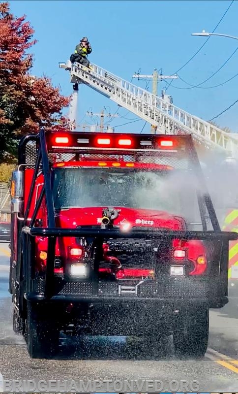 7-2-15 Packard Company's brush truck is Wet Down. Steve Weitz photo. 